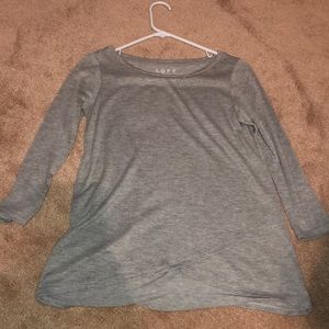 Loft soft grey blouse